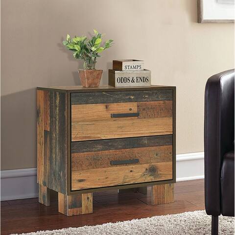 Carbon Loft Romang Rustic Pine 2-drawer Nightstand