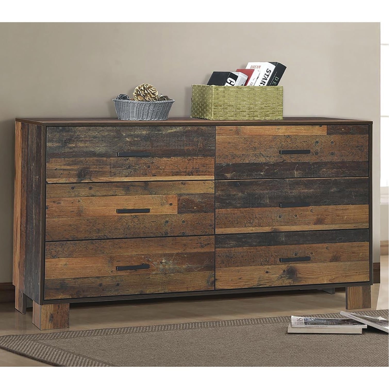 Shop Carbon Loft Romang Rustic Pine 6 Drawer Dresser Overstock