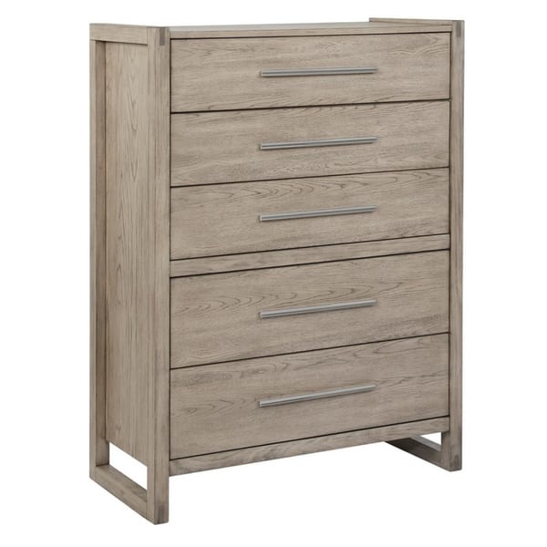 Shop Strick Bolton Ingram Grey Oak 5 Drawer Chest Free