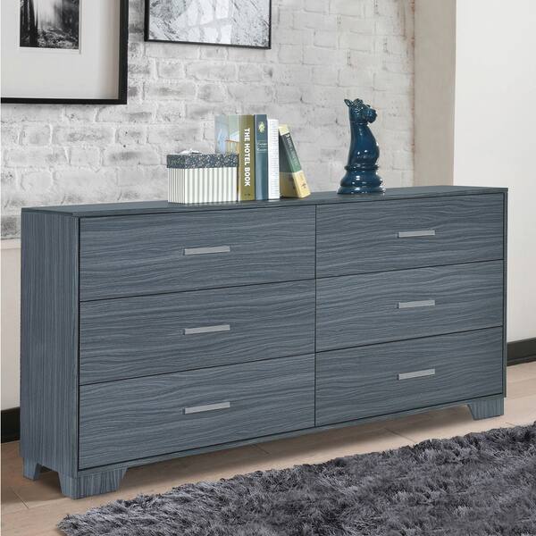 Porch & Den Augustine Dark Grey Oak 6-drawer Dresser - Bed Bath & Beyond -  29141657