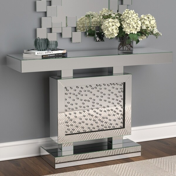 Silver Orchid Adams Rectangular Modern Console Table