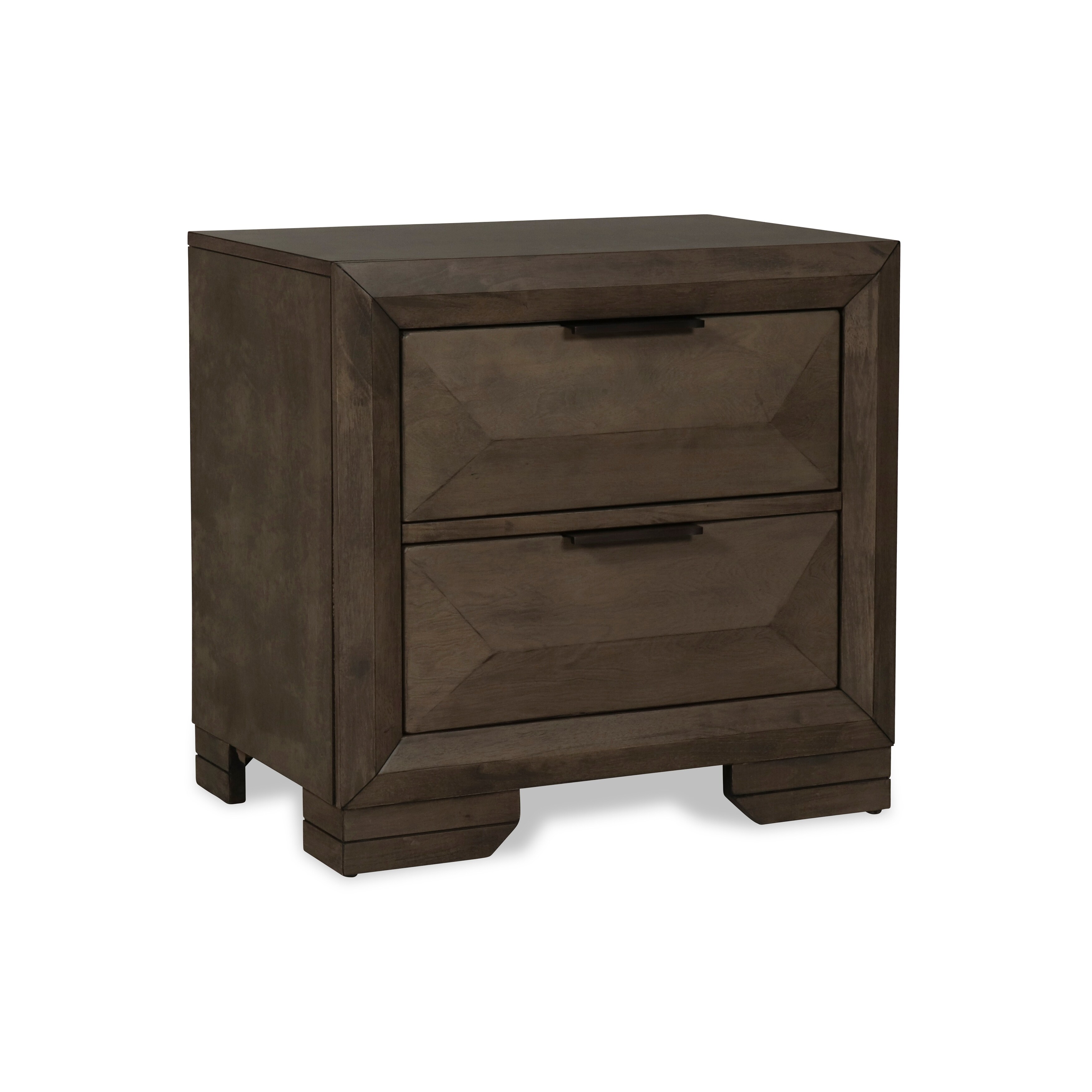 Shop Carter Antique Grey 2 Drawer Nightstand Overstock 29141721