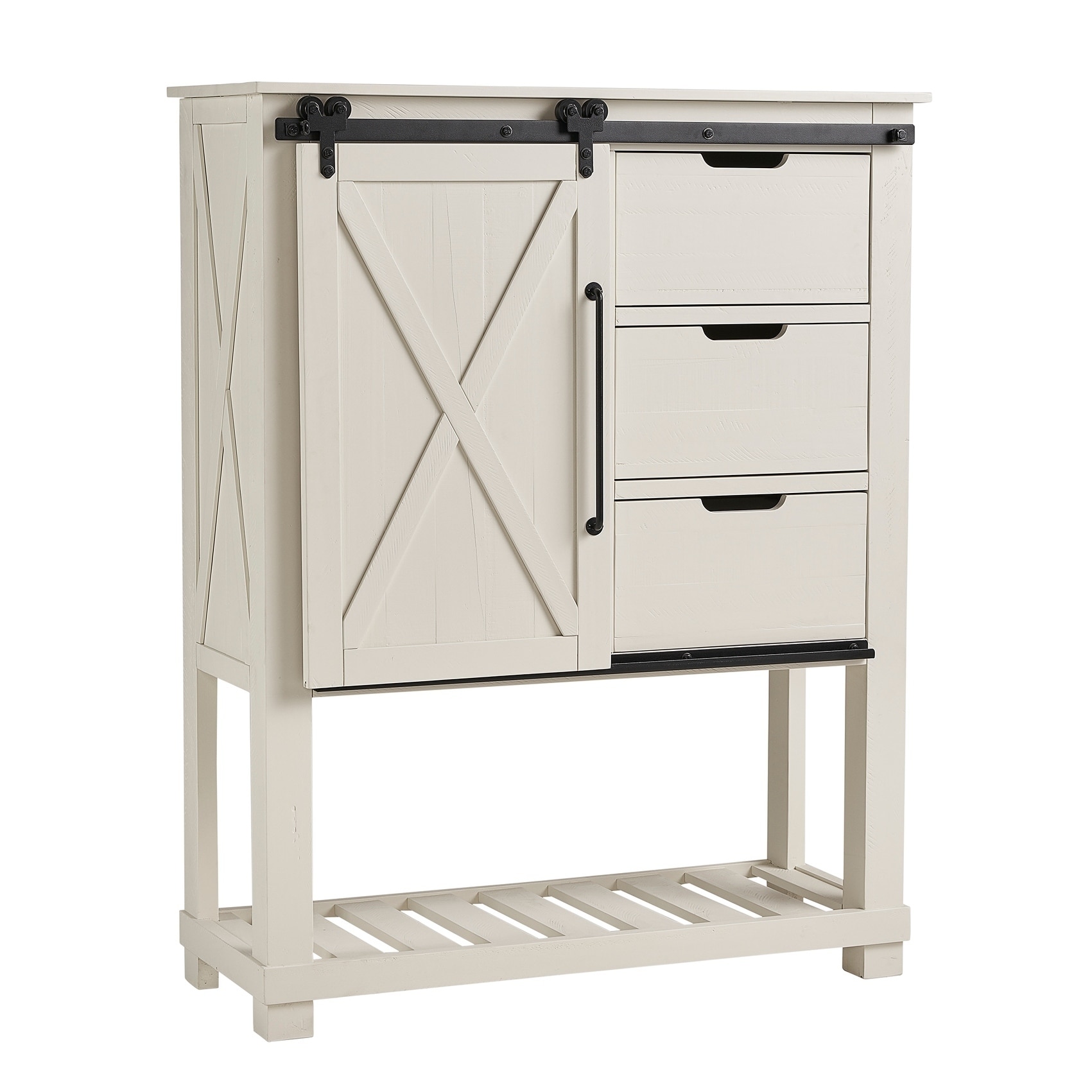 Shop Simply Solid Shanna Solid Wood 3 Drawer Barndoor Chest On