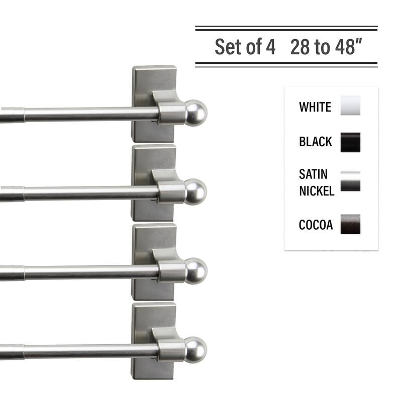InStyleDesign Magnetic Curtain Rod 28-48 inch ( Set of 4 )