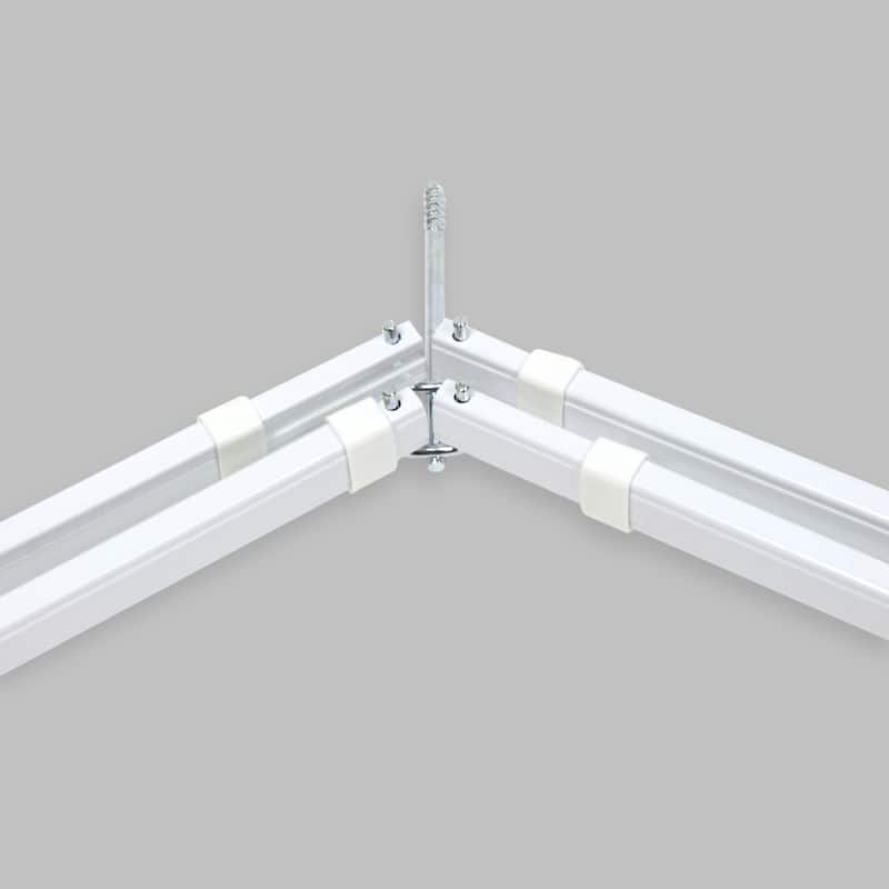 InStyleDesign Lockseam Corner Double Curtain Rod 28-48"