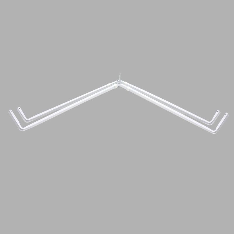 InStyleDesign Lockseam Corner Double Curtain Rod 28-48"