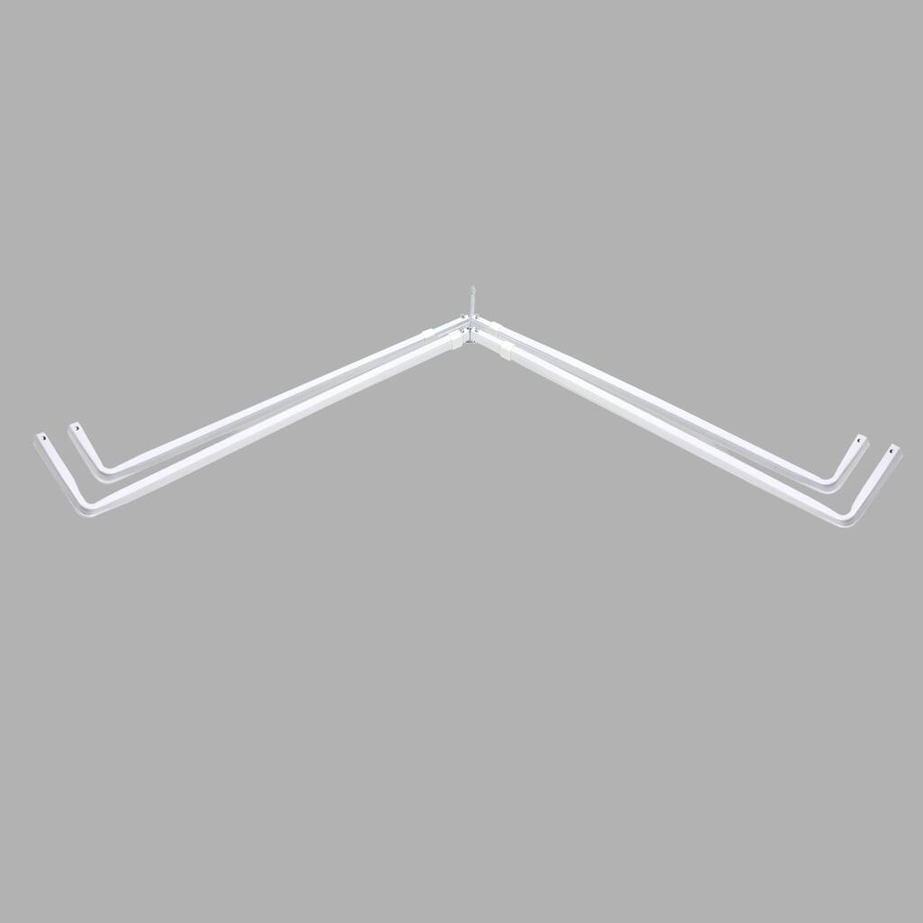 InStyleDesign Lockseam Corner Double Curtain Rod 28-48"