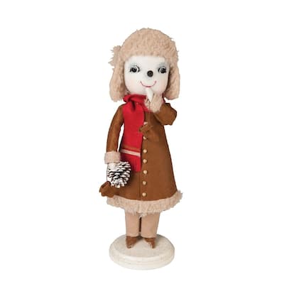 Christmas Clark Snowman Joe Spencer Gathered Traditions Art Doll On Stand - N/A