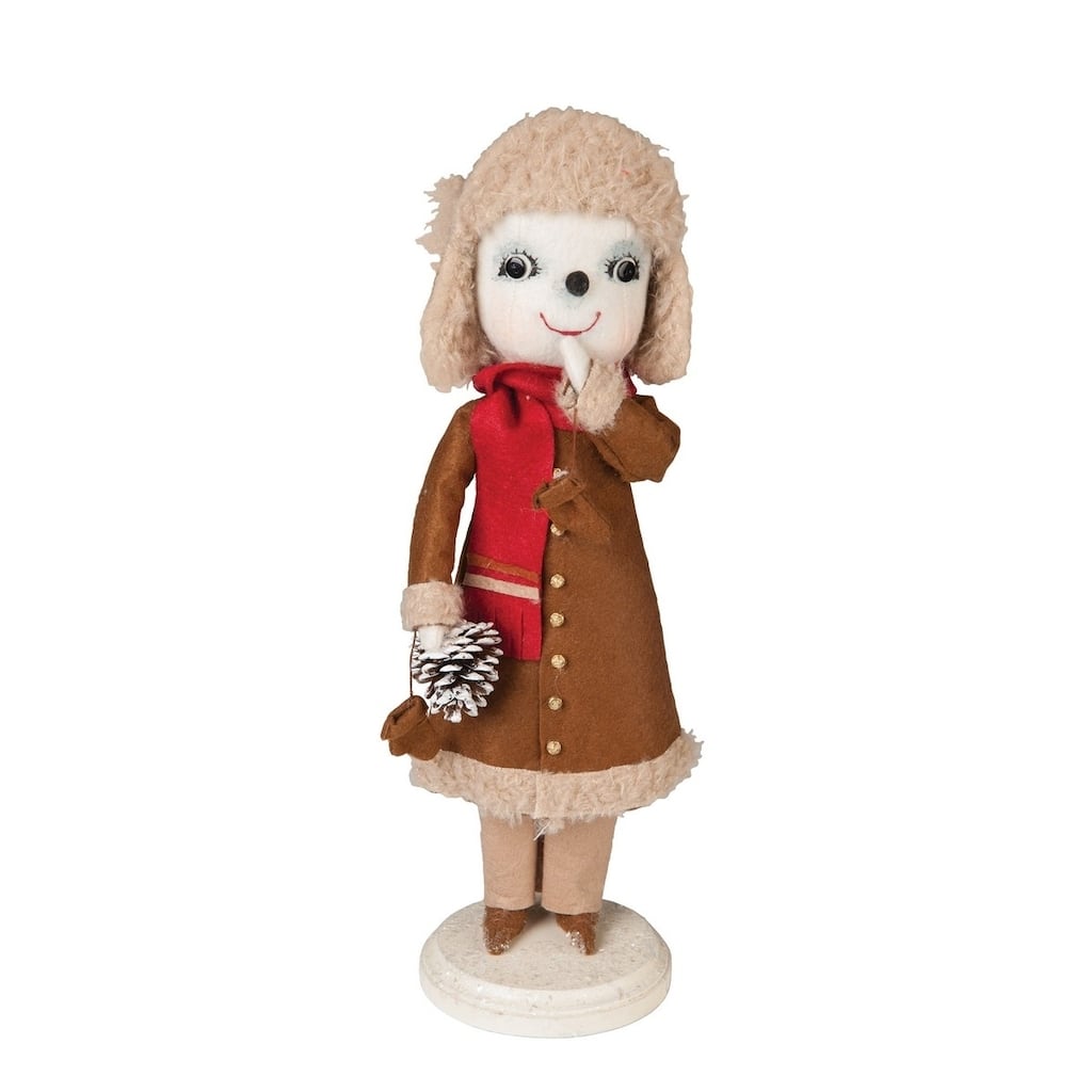 Christmas Clark Snowman Joe Spencer Gathered Traditions Art Doll On Stand