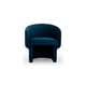 preview thumbnail 3 of 26, Kardiel Mid-Century Ovie 27" Fabric Chair - Width 27.6" x Depth 28" x Height 27.6" - Width 27.6" x Depth 28" x Height 27.6" Blue - Polyester - Tuxedo Arms