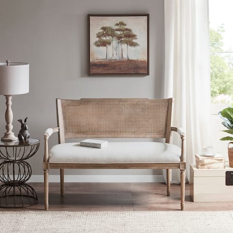 Madison Park Garfield Beige Reclaimed Natural Settee