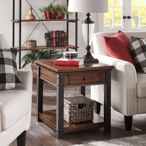 Richter Dark Cherry Finish End Table by iNSPIRE Q Classic