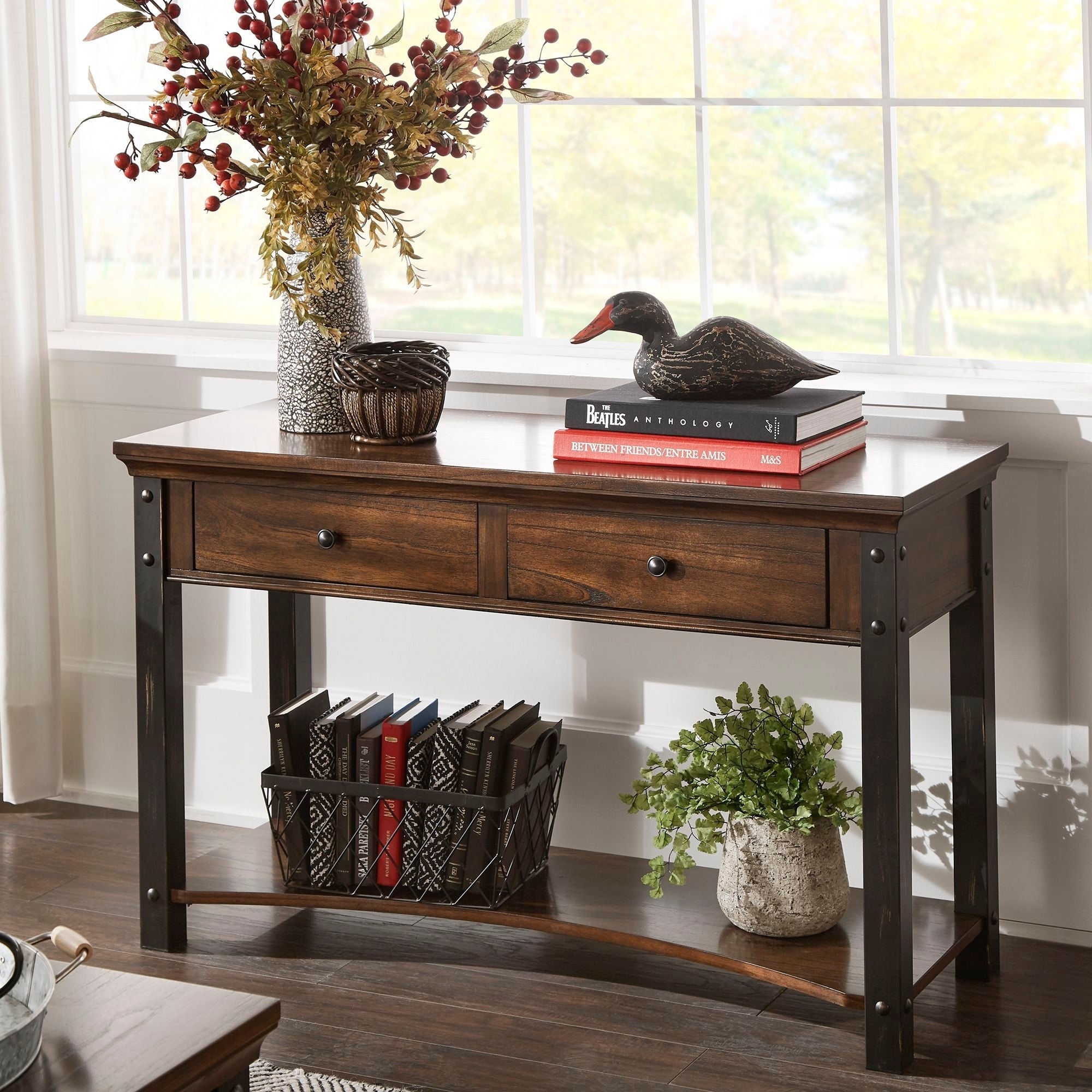 Richter Dark Cherry Finish Sofa Table By Inspire Q Clic Richter Dark Cherry Finish Sofa Table By Inspire Q Clic