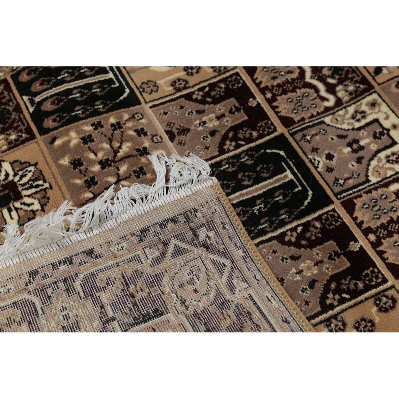 Traditional Bakhtiari Patchwork Polyester & Jute Turkish Oriental Rug - 13' 0'' X 3' 3''