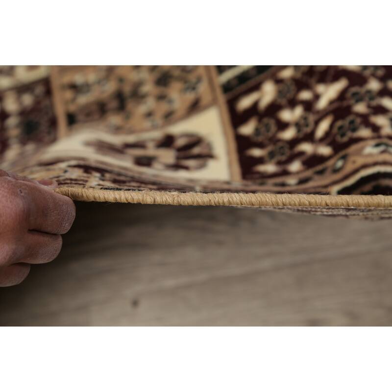 Traditional Bakhtiari Patchwork Polyester & Jute Turkish Oriental Rug - 13' 0'' X 3' 3''