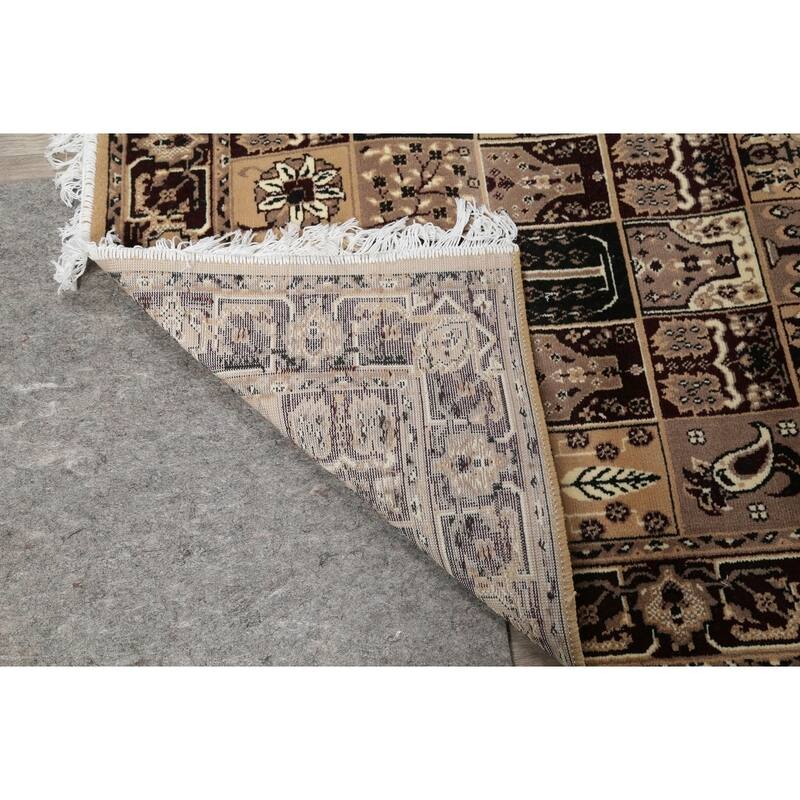 Traditional Bakhtiari Patchwork Polyester & Jute Turkish Oriental Rug - 13' 0'' X 3' 3''
