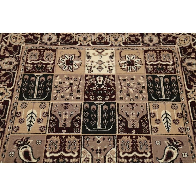 Traditional Bakhtiari Patchwork Polyester & Jute Turkish Oriental Rug - 13' 0'' X 3' 3''