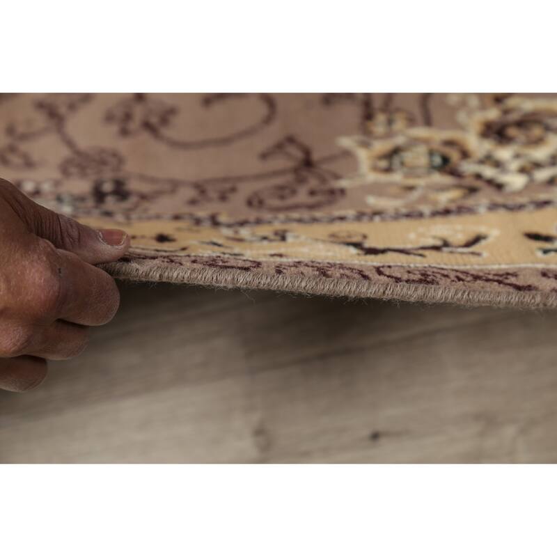 Oriental Persian Turkish Aubusson Polyester & Jute Traditional Rug - 19' 8'' X 3' 3''