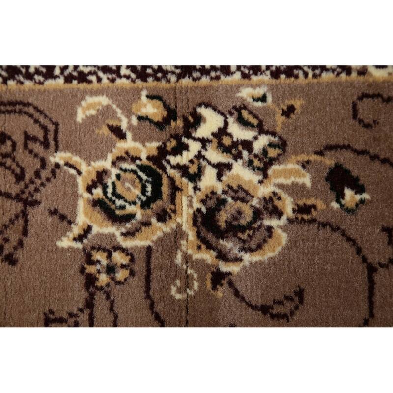Oriental Persian Turkish Aubusson Polyester & Jute Traditional Rug - 19' 8'' X 3' 3''