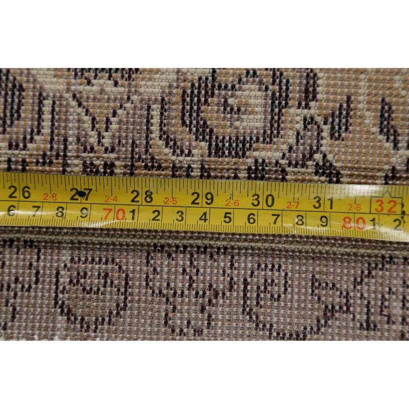 Oriental Persian Turkish Aubusson Polyester & Jute Traditional Rug - 19' 8'' X 3' 3''