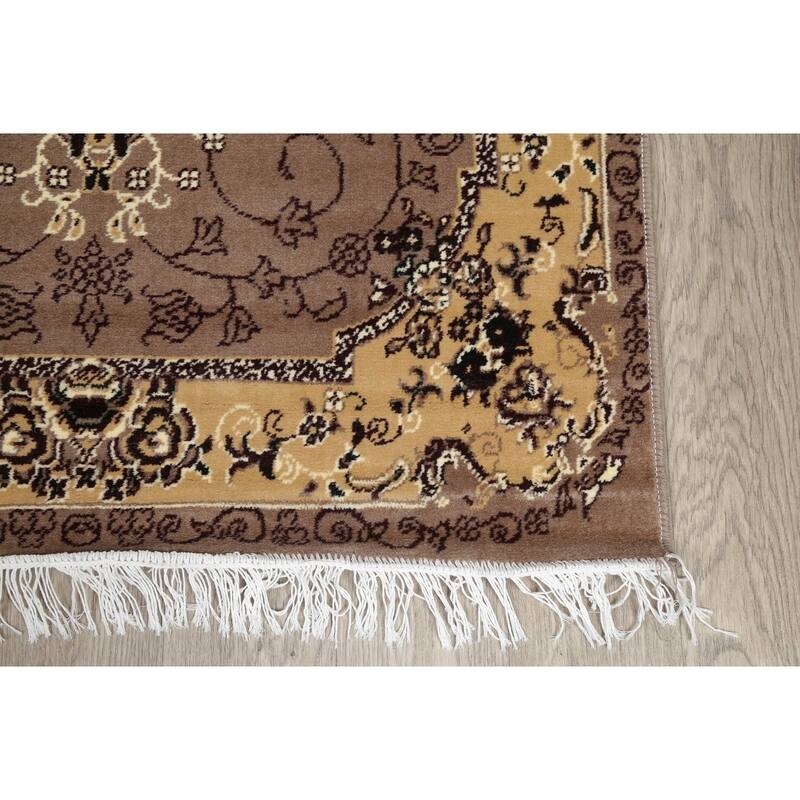 Oriental Persian Turkish Aubusson Polyester & Jute Traditional Rug - 19' 8'' X 3' 3''