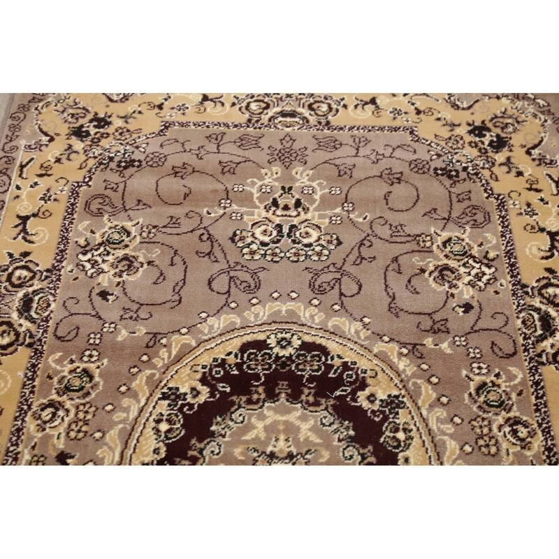 Oriental Persian Turkish Aubusson Polyester & Jute Traditional Rug - 19' 8'' X 3' 3''