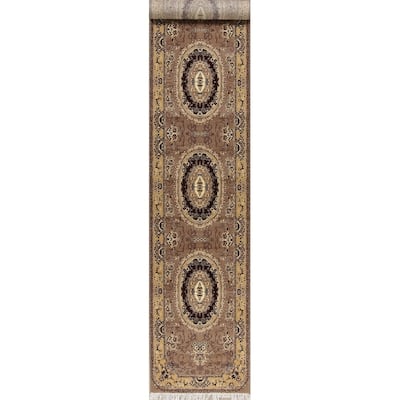 Oriental Persian Turkish Aubusson Polyester & Jute Traditional Rug - 19' 8'' X 3' 3''