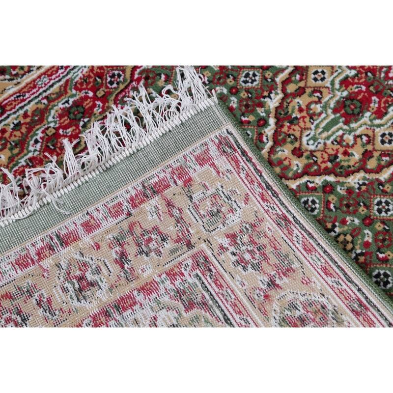 Traditional Tabriz Polyester & Jute Oriental Persian Classic Rug