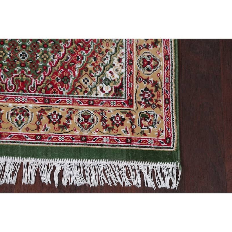 Traditional Tabriz Polyester & Jute Oriental Persian Classic Rug