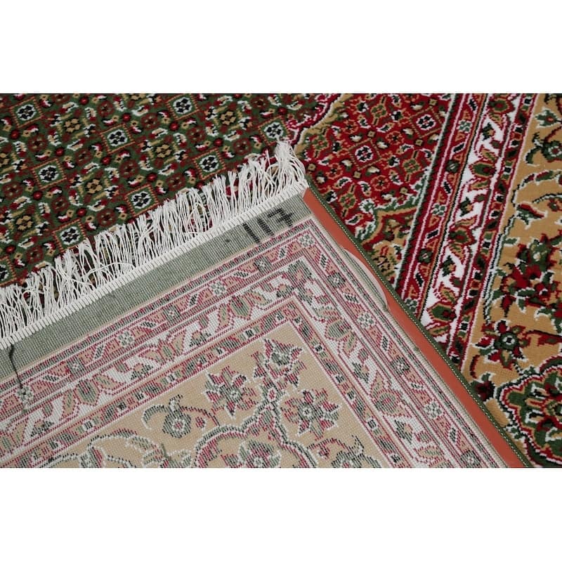 Traditional Persian Tabriz Carpet Polyester/Jute Oriental Turkish Rug