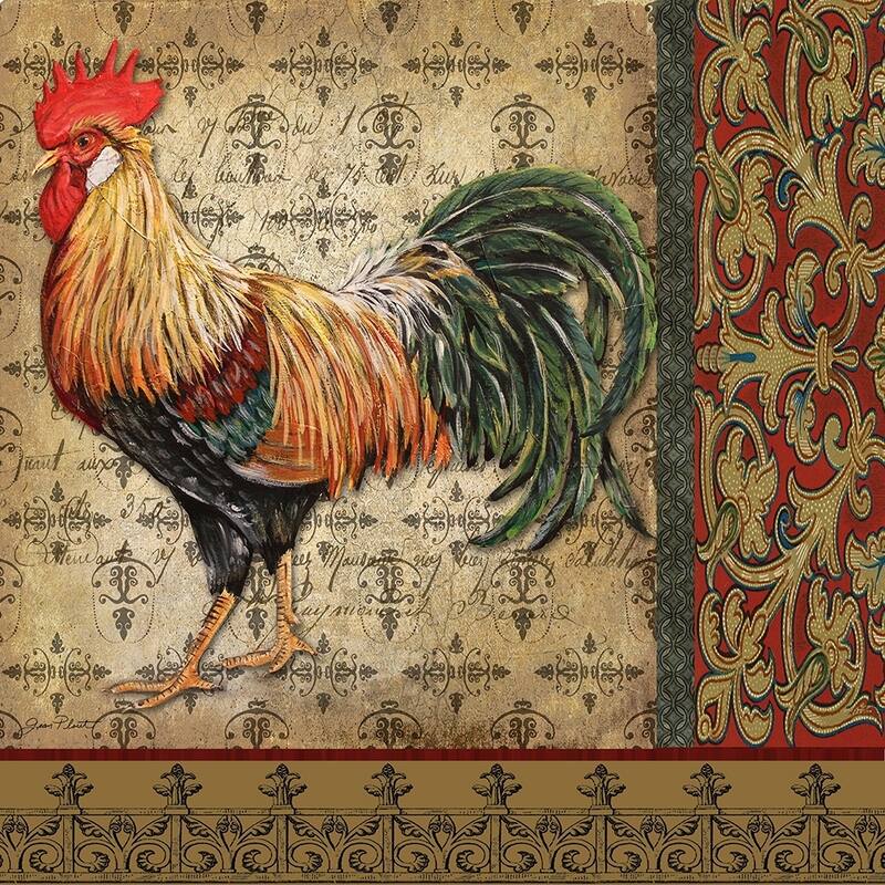 CANVAS Vintage Rooster By Jean Plout Graphic Art - 24x24
