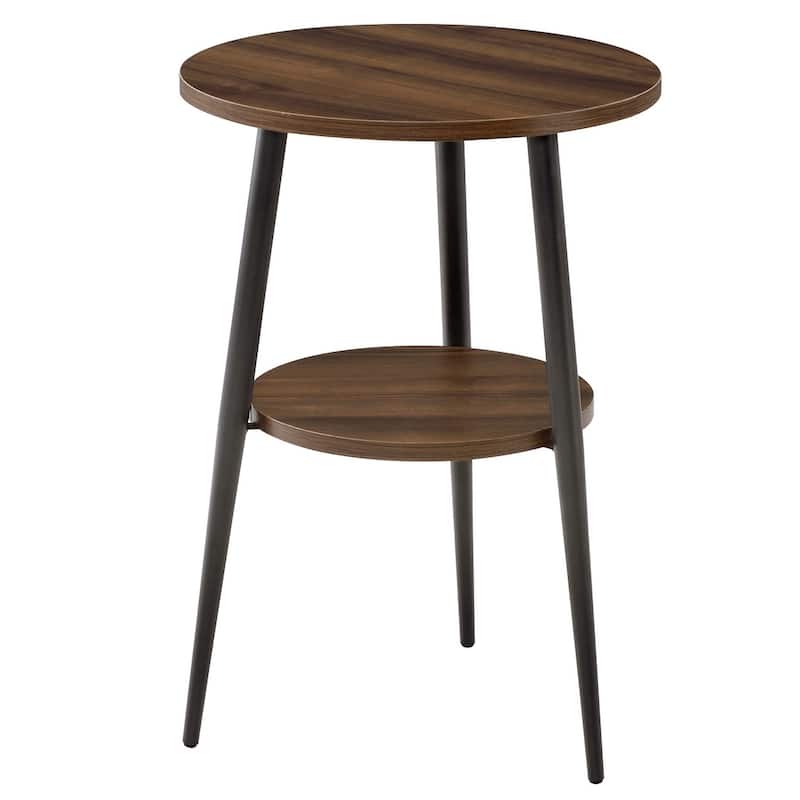 Carson Carrington Bangling Round 2-tier End Table - Brown