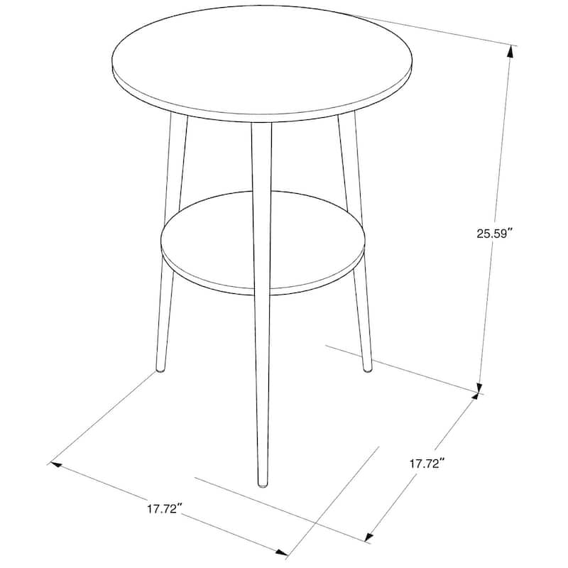 Carson Carrington Bangling Round 2-tier End Table