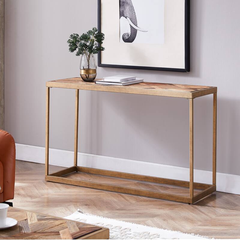SEI Furniture Darren Modern Reclaimed Wood Console Table