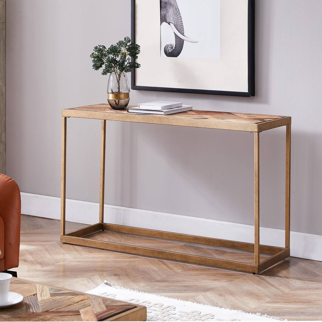 SEI Furniture Darren Modern Reclaimed Wood Console Table