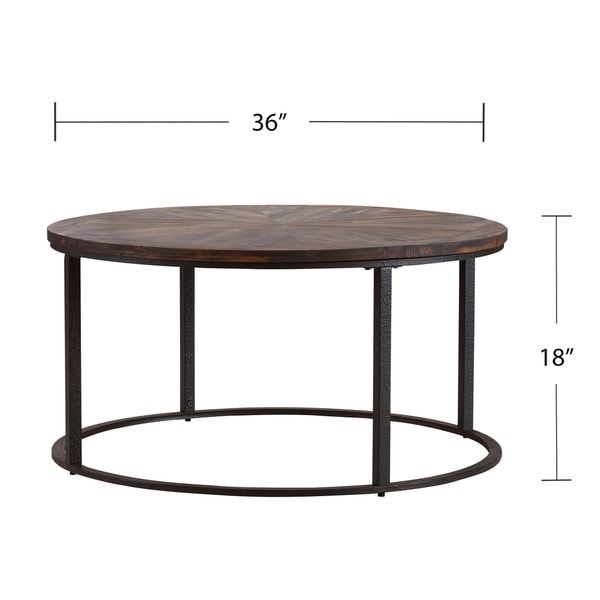 Carbon Loft Darren Modern Farmhouse Reclaimed Wood Cocktail Table