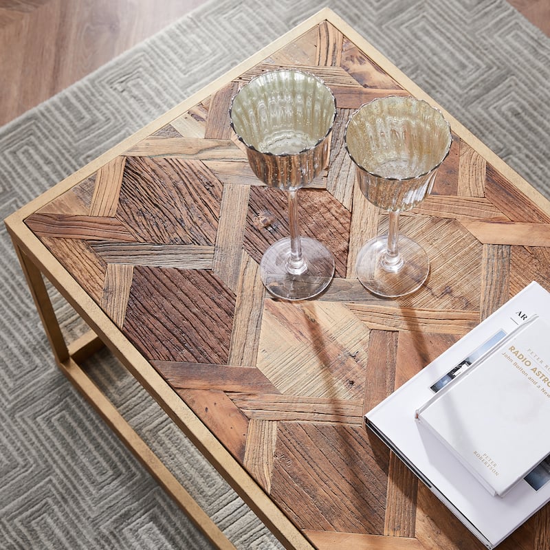 SEI Furniture Darren Reclaimed Wood Rectangle Coffee Table