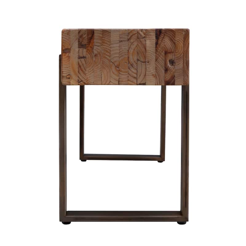 Dunlap Industrial Reclaimed Wood Bench