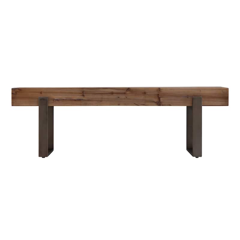 Dunlap Industrial Reclaimed Wood Bench