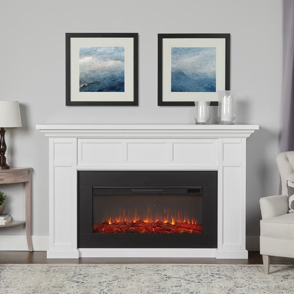 Real Flame Crawford 47 in. Slim-Line Electric Fireplace in