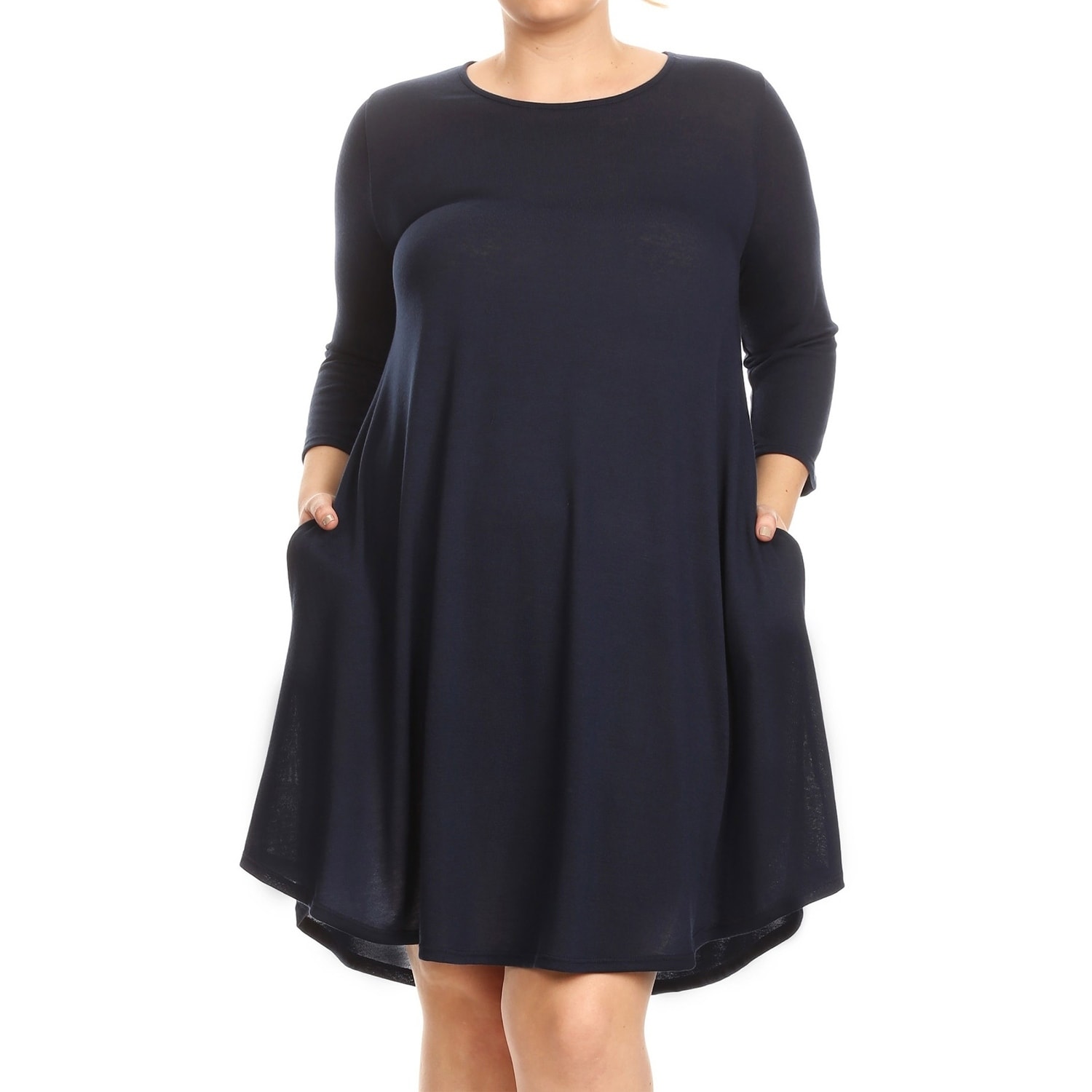 black knit dress with pockets