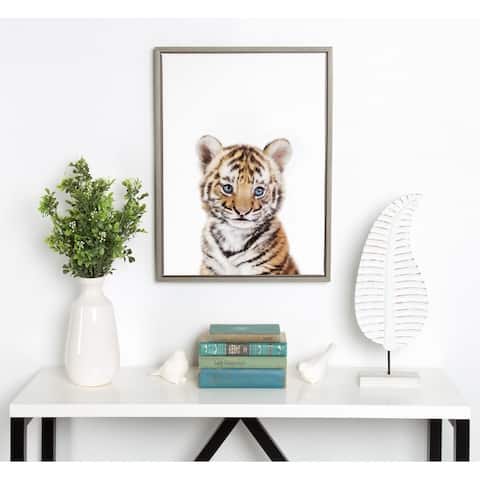 Porch & Den Amy Peterson 'Baby Tiger' Framed Canvas