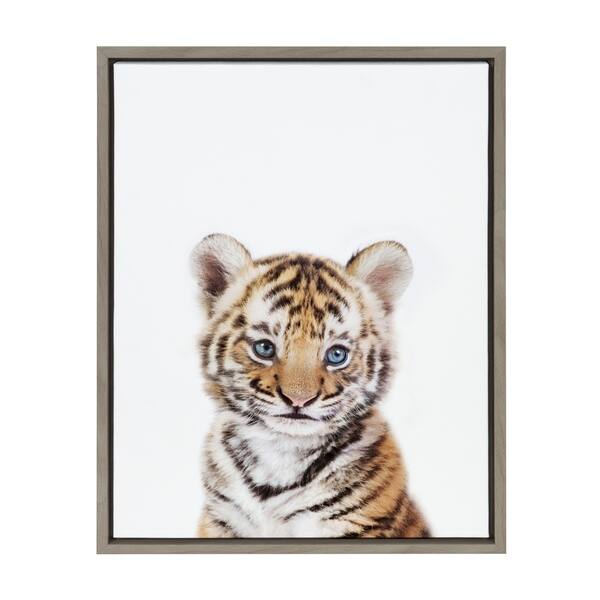 Porch Den Amy Peterson Baby Tiger Framed Canvas On Sale Overstock Porch Den Amy Peterson Baby Tiger Framed Canvas On Sale Overstock