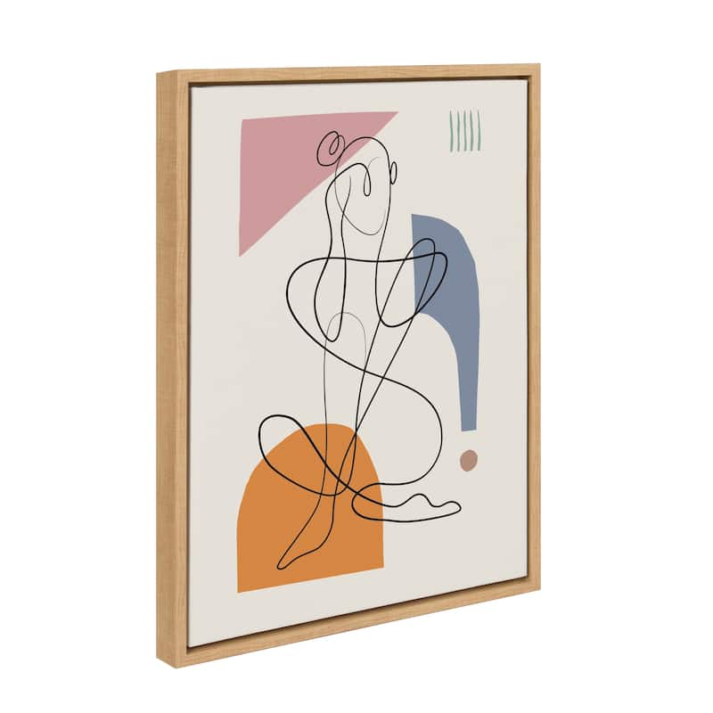Kate and Laurel Sylvie Thinking Of You Framed Canvas By Rachel Lee