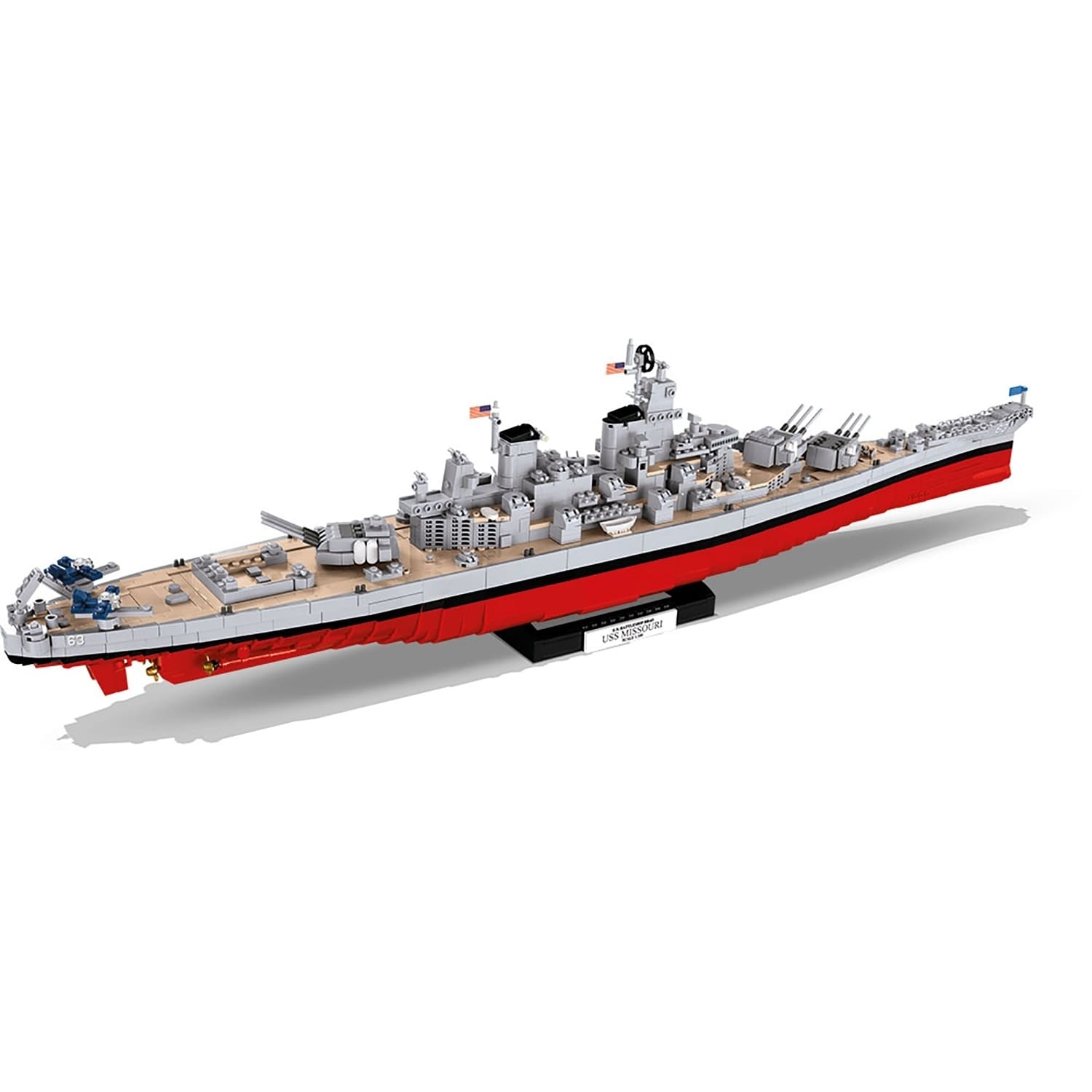 Cobi World Of Warships Battleship Missouri 63 2400 Piece Construction Blocks Building Kit Overstock