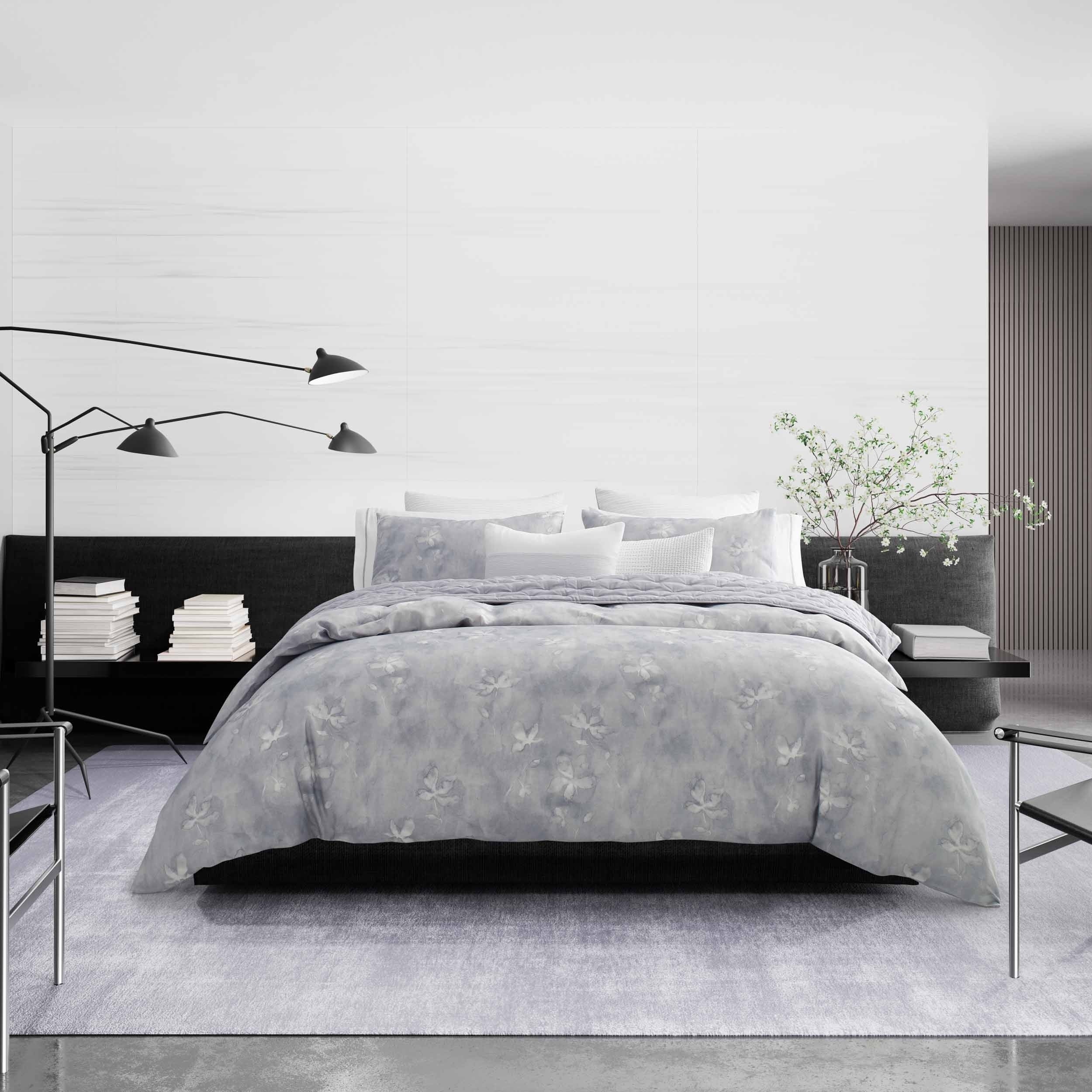 Shop Vera Wang Ghost Flower Duvet Cover And Coordinating Shams