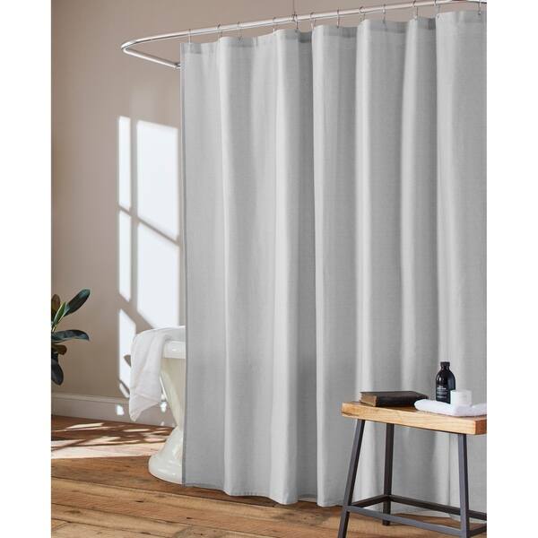 Shop Ed By Ellen Degeneres Textured Block Grey Shower Curtain On