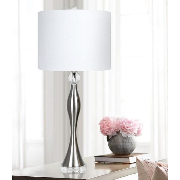 brushed nickel bedside lamps