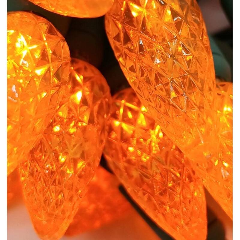 Orange LED Light String Set of 70 Lights C6