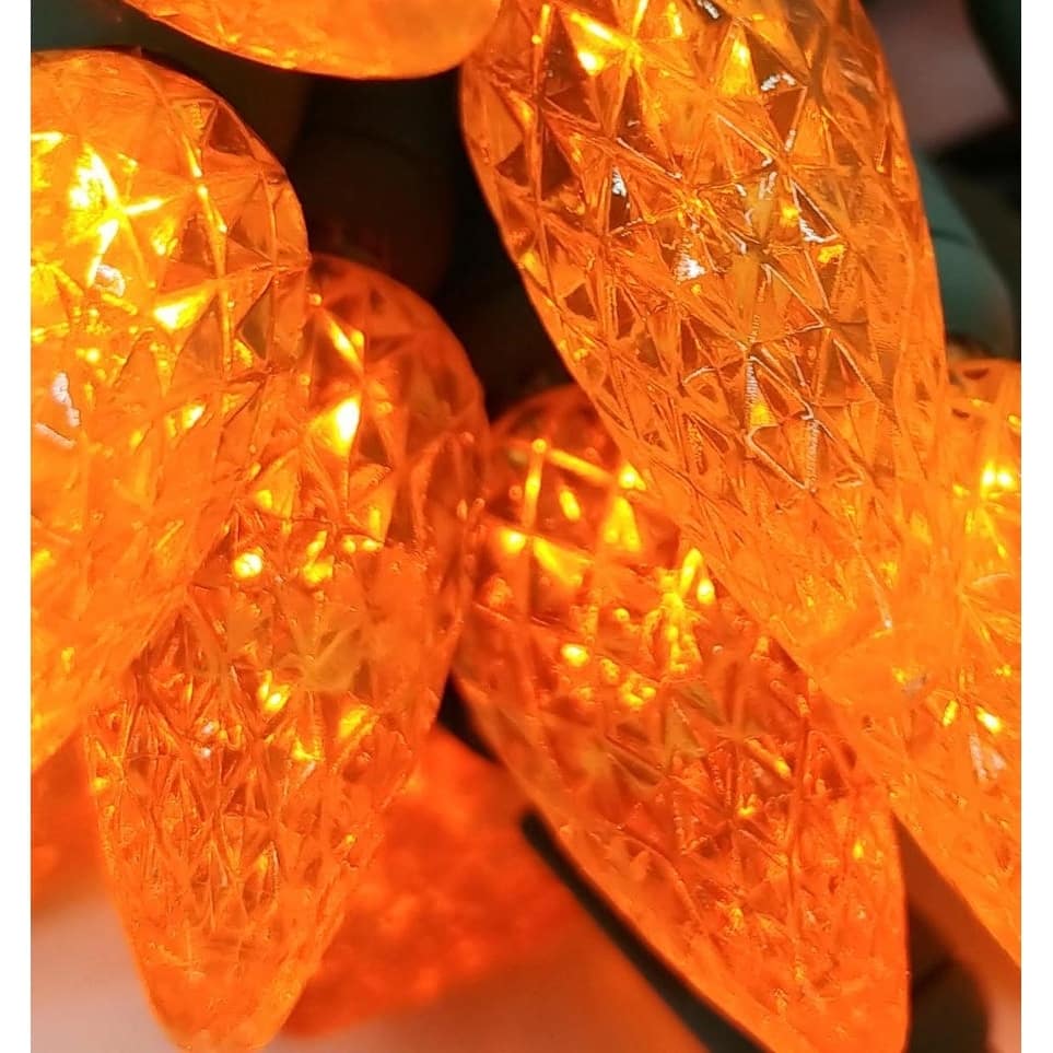 Orange LED Light String Set of 70 Lights C6